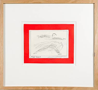 ohne Titel  Bleistift auf Papier, collagiert 