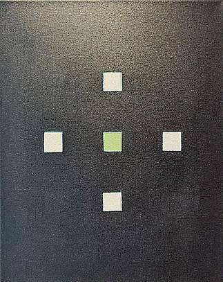 Ohne Titel „schwarz querformat“  Öl auf Leinwand 