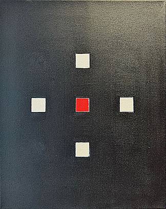 Ohne Titel „schwarz querformat“  Öl auf Leinwand 